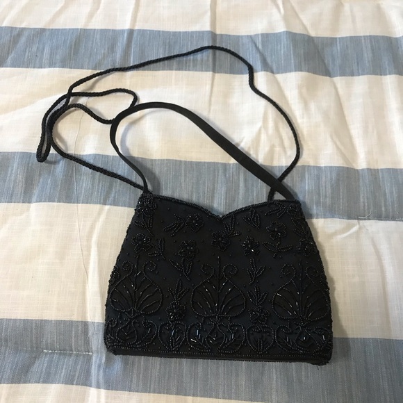 Vintage Little Black Evening Bag - Picture 3 of 8